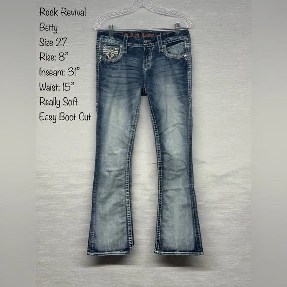 Rock Revival Women’s Jeans - Betty E219 - Size 27 - Picture 2 of 10